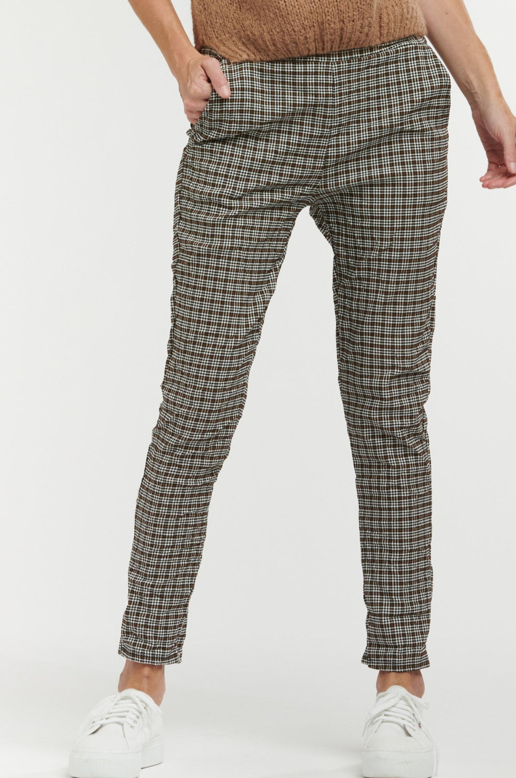 Check Pant in Mini Houndstooth Check