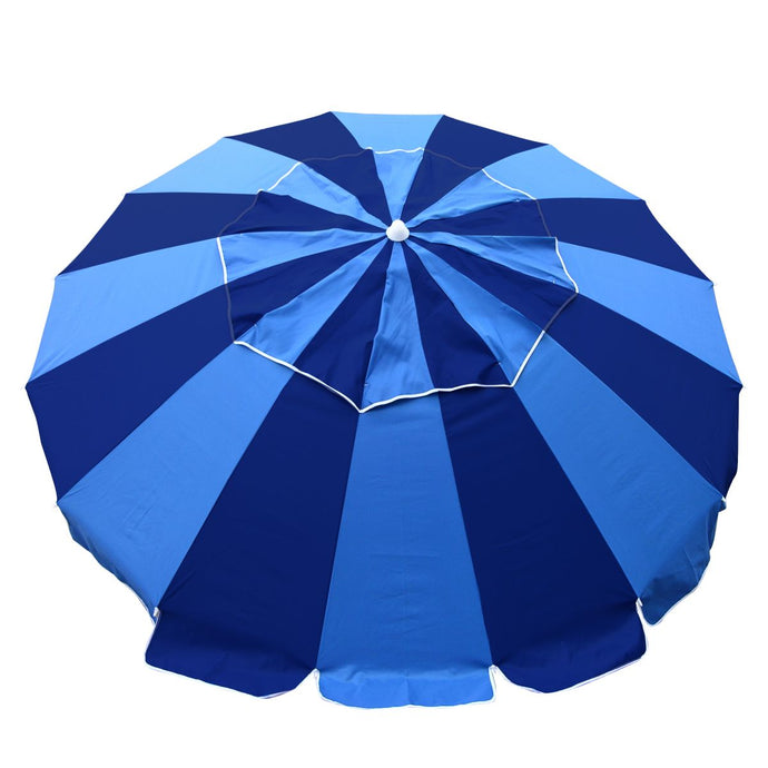 Beachkit Carnivale Beach Umbrella 240cm (8 Foot) - Royal & Navy - Cronulla Living