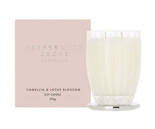 Load image into Gallery viewer, Peppermint Grove - Camellia &amp; Lotus Blossom Soy Candle 370g