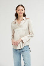 Load image into Gallery viewer, Silky Satin Shirt in Champagne