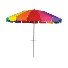 Load image into Gallery viewer, Beachkit Rainbow Beach Umbrella 240cm (8 Foot) -Multi Colour