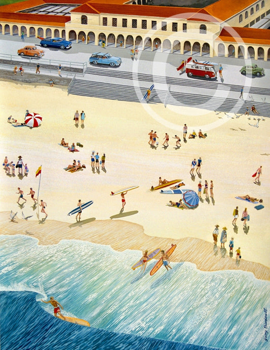 Bondi Beach by Garry Birdsall - Surf Art - 11x14