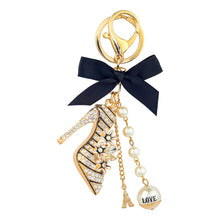 Load image into Gallery viewer, Diamonte Encrusted Charm Key Ring - Stiletto