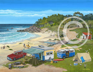 Surfers Camp site by Garry Birdsall