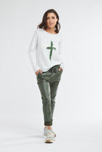 Load image into Gallery viewer, Italian Star Metallic Jeans - Military Green