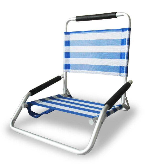 Beachkit Low Sand Beach Chair - Blue Stripe