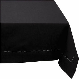 Table Cloth With Hemstich Boarder - Black