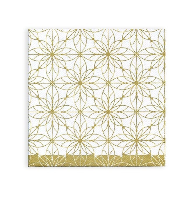 Geometric Gold Design - Airlaid Paper Napkins 50pk