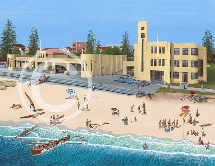 Cronulla Back Then - Gary Birdsall Surf Art - 11x14