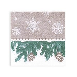 Winter Forest Green Airlaid Paper Napkins 50pk