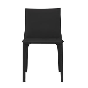 Giano Leather Dining Chair Black