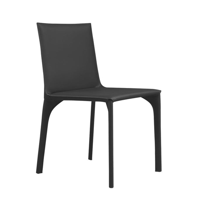 Giano Leather Dining Chair Black