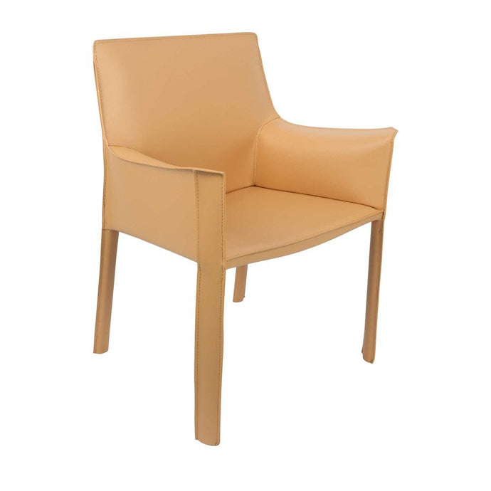 Hansom Dining Arm Chair in Tan