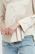 Load image into Gallery viewer, Silky Satin Shirt in Champagne