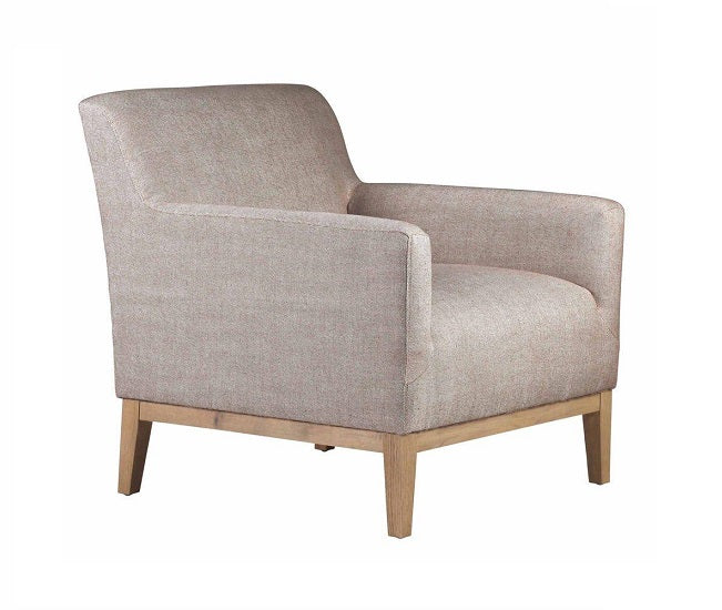 Logan Fabric Armchair in Light Grey