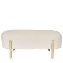 Load image into Gallery viewer, Maddison Boucle Bench Seat - White