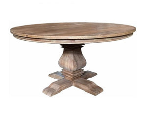 Mulhouse Recylced Elm Round Dining Table with Side Edge Detail