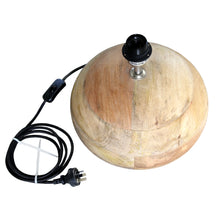 Load image into Gallery viewer, Pebble Wood Base Table Lamp with Shade Large