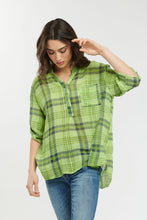 Load image into Gallery viewer, Italian Star - Rodeo Shirt Citrus Green Check