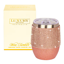 Load image into Gallery viewer, Diamonte Encrusted Wine Tumbler 350ml