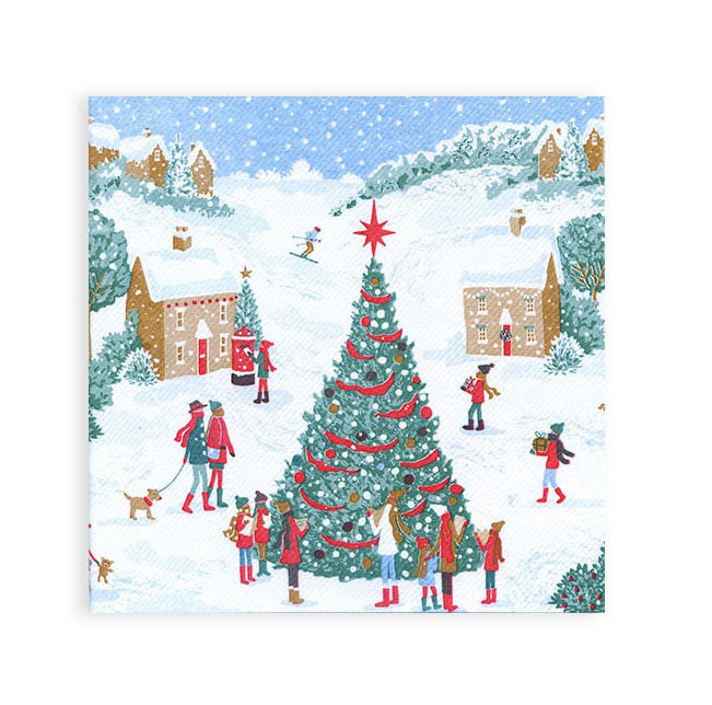 Christmas Wonderland Airlaid Paper Napkins 50pk