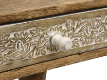Load image into Gallery viewer, Becca Carved Wood Console Table White Wash - 90cm