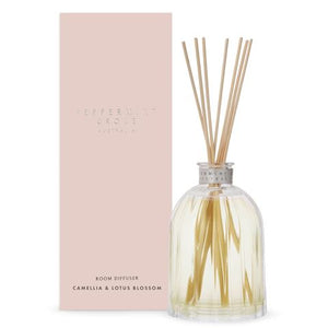 camellia & lotus blossom 350ml fragrant diffuser by peppermint grove