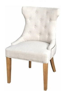 Carlos Winged Back Dining Chair with Button Detailing