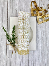 Load image into Gallery viewer, Geometric Gold Design - Airlaid Paper Napkins 50pk