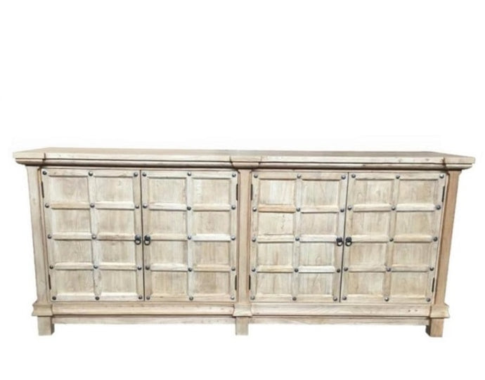 Antique Look Chinese Reproduction 4 Door Buffet with Stud Detail 200cm