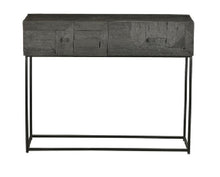 Load image into Gallery viewer, Wooden 2 Drawer Console Table Angular - Black