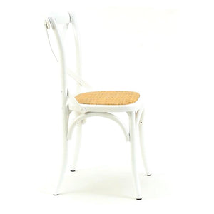 Cross Back Dining Chair White