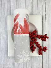 Load image into Gallery viewer, Winter Forest Red Airlaid Paper Napkins 50pk