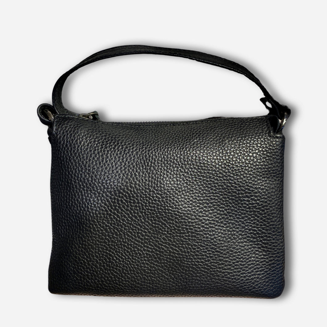 Leather Handbag Black by Rugged Hide 
