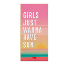 Load image into Gallery viewer, Legami Beach Towel - Sunsets - Girls Just Wanna Have Sun
