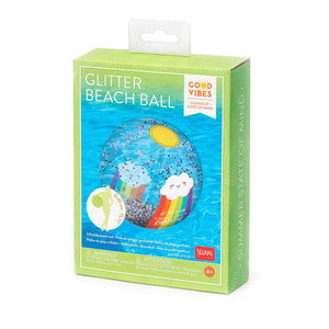Legami Inflatable Glitter Beach Ball - Rainbow