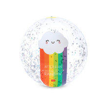 Load image into Gallery viewer, Legami Inflatable Glitter Beach Ball - Rainbow