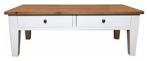 Lucia Coffee Table 2 Drawer 2 Way -Solid New Oak Wood