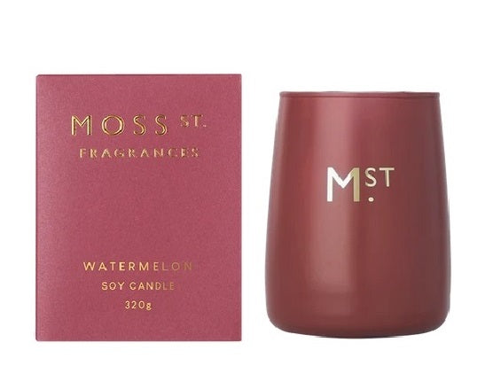 Moss St Fragrances - Watermelon Scented Soy Candle 320g - Cronulla Living