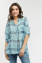 Load image into Gallery viewer, Italian Star - Rodeo Shirt Sky Blue Check