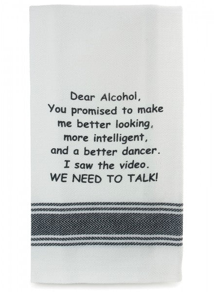 Tea Towel - Dear Alcohol - Cronulla Living